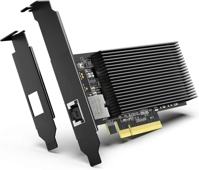 Vmin 10G PCI-E Network Card Single RJ45 Port, 10G NIC with Intel X540-T1 Conrtoller, 10Gb Base-T Ethernet Network Card Compatible with PCI Express X8, X16, Support Windows/Windows Server/Linux/VMware - Image 1